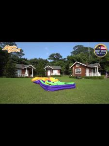Children Inflatable Trampoline Slide Bouncy Bed Jumping Outdoor Playground Toy Gelongsor Mainan Lompat Budak 82006