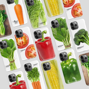 Iphone15promax Vegetable Creative 15 Suitable for 13 Tomatoes Apple Carrot 14 Red Chilli Half Pack Matte Corn 12 Spinach Hard Shell XR Non-Fading X Phone Case Drop-Resistant 678