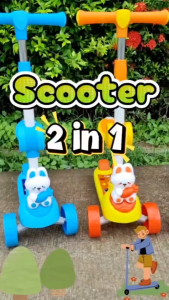 D Kids น่ารักมากสกู๊ตเตอร์ สกูตเตอร์ สกูตเตอร์ขาไถ มีที่นั่ง ปรับระดับได้ มีเสียง มีไฟ No.075