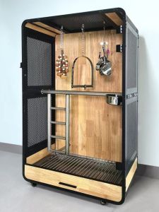 Large Stainless Steel Bird Cage Parrot Cage Indoor Luxury Villa Ecological Super Extra Large Grey Machine King Kong Metal Birdcage