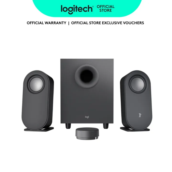 Logitech Z407 Bluetooth Computer Speakers with Subwoofer and Wireless Control, Immersive Sound, Premium Audio with Multiple Inputs, USB Speakers
