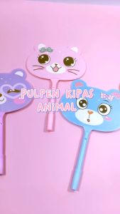 Bulpoin Pena Kipas Animal Pulpen Kipas Karakter Souvenir Lucu