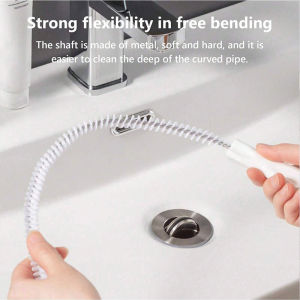 Sewer Hair Catcher Pipe Dredging Brush Flexible Drain Brush Bathroom Hair Cleaning Brush for Remover Relief Auger Cleaner Tool