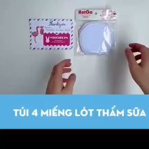 Miếng lót thấm sữa vải tấm đệm thấm sữa bằng vải Hotga Combo 4 miếng (giặt được và tái sử dụng) tiện dụng