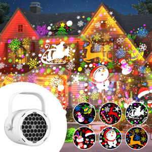 16-Pattern USB Christmas Projector Light Stage Lamp for Holiday Atmosphere Lights High Brightness Spotlight Lighting