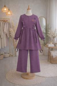 Stelan anak perempuan terbaru usia 2-12thn bahan cringkle