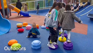 EPP environmentally friendly balance block toys childrens stepping stone building blocks games outdoor sports training kindergarten early education sensory training equipment rainbow crossing stone
