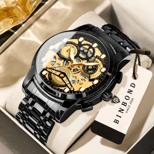 BINBOND Luxury Quartz Wristwatches for Men Luminous Waterproof Auto Date Mens Watch Business Sport Fashion Casual Reloj