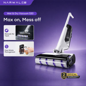 Narwal S30 Smart Lay-Flat Washer Wet Dry Vacuum Cleaner | 20kPa Suction | 180° Lay-Flat & 63°Flexible Turning | 20N Mopping Pressure | Self Cleaning & Drying