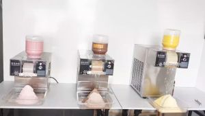 60kg/24h Commercial Snowflake Ice Machine Bingsu Maker Shaved Ice Machine Heavy Duty with Free 1kg Premix Flavored Powder