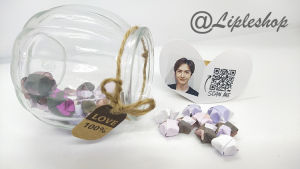 ขวดแก้วรูปหัวใจ 7.5*6.3 เซนติเมตร ของตกแต่ง ของขวัญ ของอาหาร ของขวดดิฉัน และของอาหาร