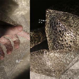 เส้นใยโปร่งลายลูกไม้เคลือบทอง ผ้าโปร่งลายไม่สม่ำเสมอ เส้นใยโปร่งลายไม้กางเขน ผ้าสำหรับทำเสื้อผ้า ผ้าฮันฟู ผ้าสำหรับทำเสื้อผ้า