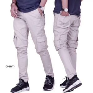 celana cargo panjang pria dewasa bahan drill