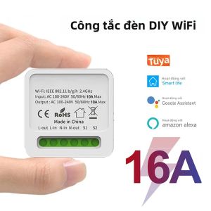 Công Tắc Thông Minh Tuya 16A WiFi 3.0 Mini DIY Tự Động Hóa Cuộc Sống Thông Minh Hẹn Giờ Tương Thích Với Alexa Và Google Để Điều Khiển Nhà Thông Minh