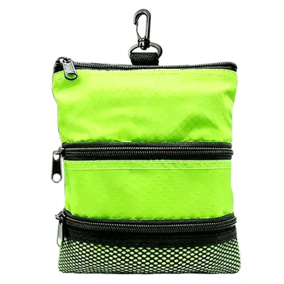 Túi Đựng Đồ Chơi Golf Di Động Ba Lớp Dung Tích Lớn Thiết Kế Có Dây Kéo Đeo Hông Dành Cho Người Chơi Đựng Phụ Kiện Bóng Golf Quà Tặng