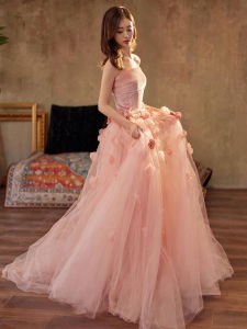 ชุดแต่งงานสีชมพู ชุดเจ้าสาว ชุดราตรี ชุดเจ้าหญิงหลบหนี ชุดกันหนาว ชุดราตรี ชุดปาร์ตี้ ชุดกันหนาว ชุดเจ้าสาว ชุดเดรส