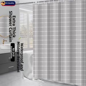 NAIFUNA | Waterproof Mold-Resistant No-Drilling Bathroom Curtain