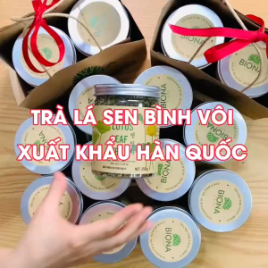 Hộp 250g Trà lá sen cao cấp Biona xuất khẩu Hàn Quốc hỗ trợ ngủ ngon giảm cân tăng cường sức khỏe