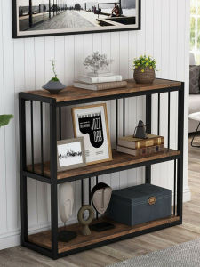 American Retro Wrought Iron Art Solid Wood Entrance Table Side Dining Table Chinese Long Table Counter Worship Table Wall Side Narrow Table