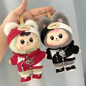 Baby clothes only] Bao-ao hug series plush blind box hug doll baby doll clothes red and white headband trendy sweater