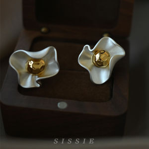 Retro Matte Petal Ear Cuff No Piercing Womens New Style High-End Sensation Light Wearing Large Atmosphere Ear Jewelry