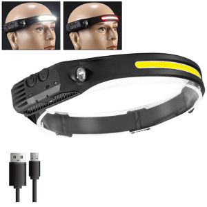 Đèn Pha LED Cảm Biến Tích Hợp Pin Sạc USB Đèn Pin COB Dùng Cho Cắm Trại Câu Cá Và Các Nhu Cầu Chiếu Sáng Tìm Kiếm