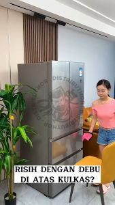 Taplak Kulkas Waterproof Cover Lemari Es Sarung Penutup Atas Kulkas Anti Debu Air Kantong Tempat Simpan Serbaguna Anti Slip Kain Kulkas  - DISTRIBUTHOR