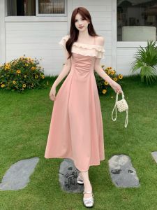 Đầm Maxi Dây Quai Ngang Dập Ly Dễ Dàng Làm Thon Gọn Vòng Eo