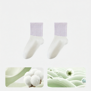 MiiOW | Vớ Ngủ Chống Khuẩn Mid-Calf Cotton