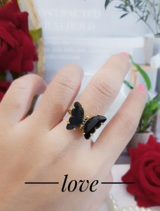Cincin Kupu-Kupu Hitam xds2w