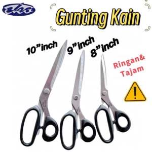 Gunting Kain 8”/9”/10” inch / Tailoring Scissors / Tukang Jahit Gunting Kain Pelajar / Gunting Jahit Scissor