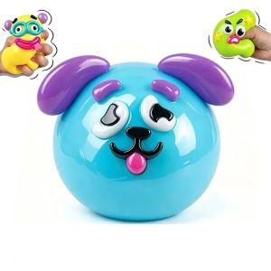 Hot New Fun and Curious Dog Face Changing Slow Rebound Pinch Music Adult and Child Relaxation and Stress Relief Squeezing Toy