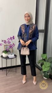 Atasan Batik Wanita Modern terbaru 2025 Busui Resleting Depan Blus Kebaya Modern M L XL XXL