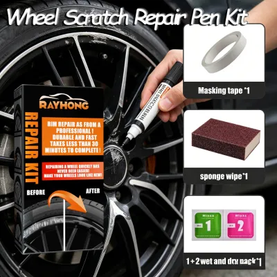 Wheel Rim Repair Kit Black Automobile Alloy Wheel Rims Scratch Remover Pen Wheel Restoration Supplies Car Alloy Wheel Repair
