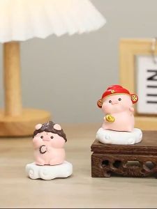 Mô Hình Heo Thần Tài Cưỡi Mây Trang Trí Ô Tô Decord Nhà Cửa