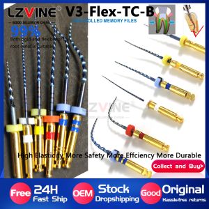 Dental Gold Flexible Niti Files Endo Rotary Files 04 Golden Endodontic 19/21/25mm Nickel Titainium Dentistry Root Canal Material