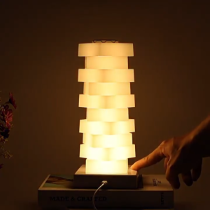 DIY Cube Table LampWater Ripple lamp Rechargeable RGB Northern Lights Ocean Wave Projector Light Wave Night Light for Bedroom Living Office Restaurant Underwater Projector