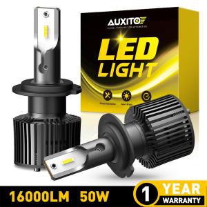 AUXITO X1 2PCS 50W 16000LM H4 LED Headlight 9003 9005 9006 H8 H11 LED Headlight For Car Canbus Auto Car Headlamp Bulb 6000K White