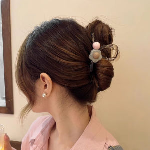【♡Lovely girls house♡】Korean Ins Style Flowers Hair Claw Hair Clip for Women Fashion Acrylic Hairpins Hair Accessories