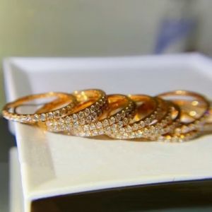 OYJR Diamond Ring for Women Gold Cincin Couple Anti Rust Cincin Silver Jewelry 情侶戒指