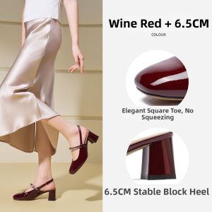 Josiny | Bridal Red Chunky Heel Peep Toe Sandals