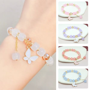 🔥Colorful Crystal Elegant Butterfly Pendant Bracelets Women Creative Jewelry Fashionable Gifts LovelylifeFu👍