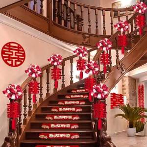 Wedding Hanging Decorations Staircase Handrail Decor
