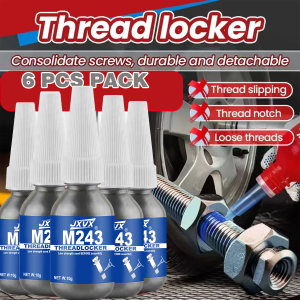 6PCs 243 Anaerobic Screw Glue Strong Antislip Fastening Thread Locker High And Low Strength High-Temperature-Resistant Removable