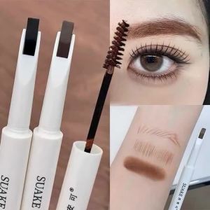 Dual-Ended Orange Brown Dyeing Eyebrow Cream Mascara Tattoo Tint Waterproof Flat Blade Eyebrow Pencil Wild Brow Enhancer Makeup