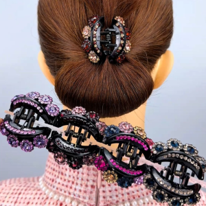 Elegant Water Diamond Hair Claw Clip Womens Half Updo Hair Accessories Miniature Precise New 2025 Back of Head Decorations