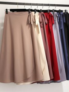 Korean Style High Waist A-Line Midi Skirt Wrap Beach Dress Women Summer Long Ins Super Popular One-Piece Sheng Chiffon Skirt