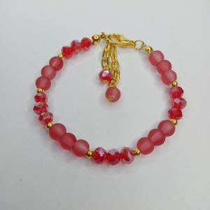 Gelang Mutiara Mix Kristal Premium Gelang Tangan Rantai Gold