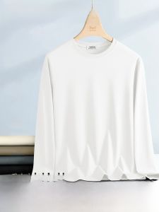 MiiOW | เสื้อยืดคอกลมแขนยาวผ้าฝ้ายแท้สำหรับผู้ชาย MiiOW Catman ระบายอากาศได้ดี สวมใส่สบาย สีสันสดใส ทรงหลวม ฤดูร้อน 2025