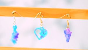 Resin diy glue earrings pendant earrings mold leaf pendant silicone leaf love cross